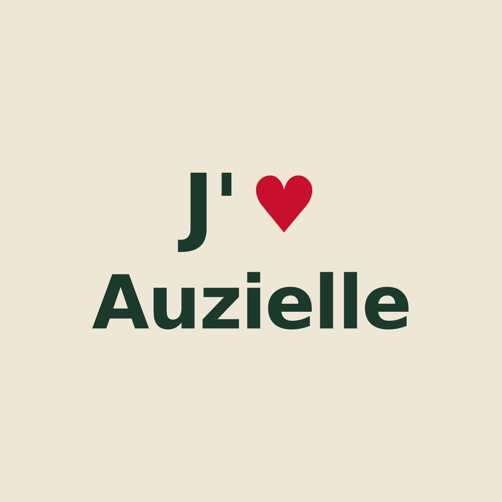 Tote bag personnalisé Auzielle — design J'aime Auzielle