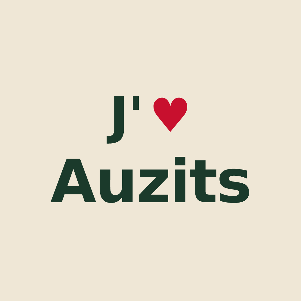 Tote bag personnalisé Auzits — design J'aime Auzits