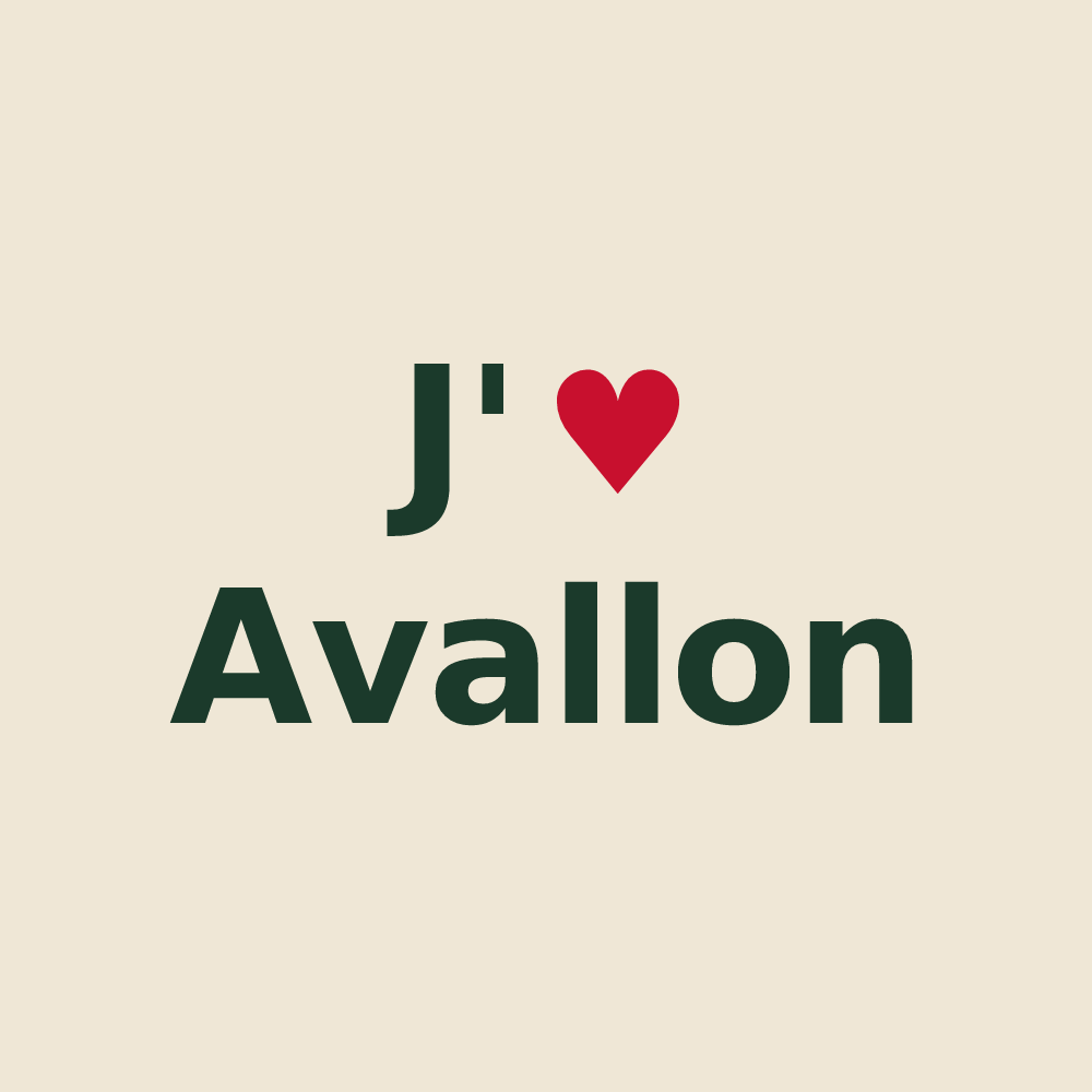 Tote bag personnalisé Avallon — design J'aime Avallon