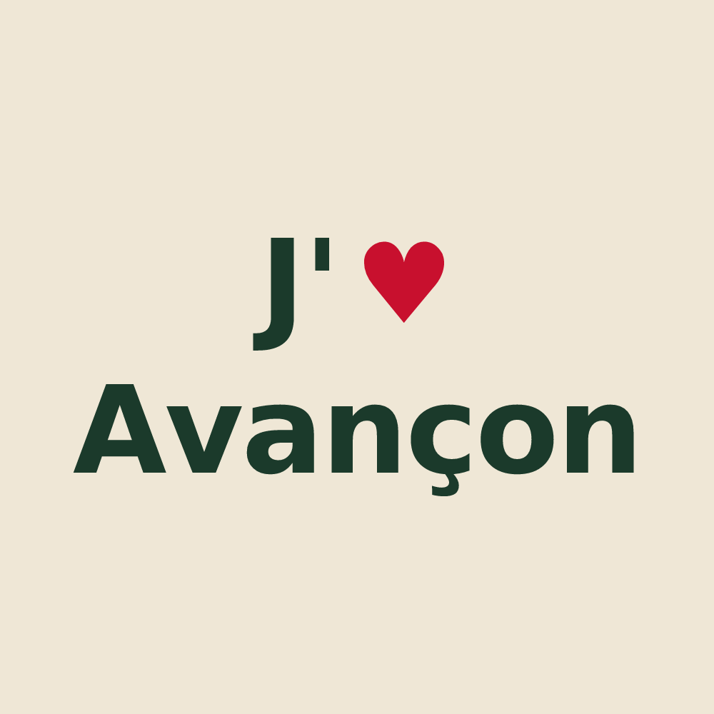 Tote bag personnalisé Avançon — design J'aime Avançon