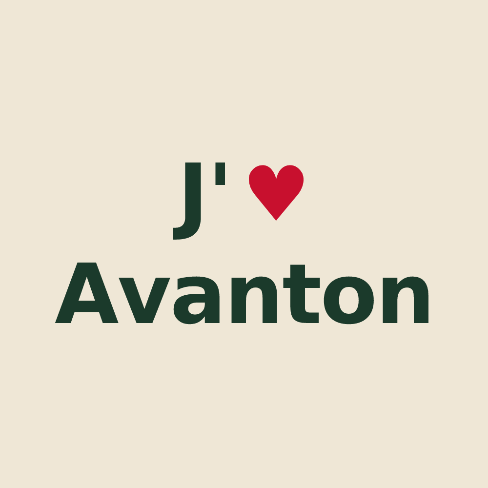 Tote bag personnalisé Avanton — design J'aime Avanton