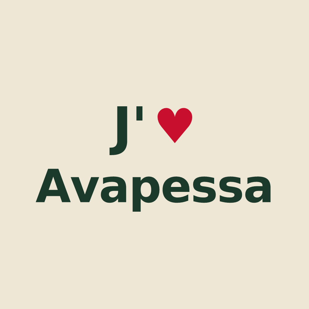 Tote bag personnalisé Avapessa — design J'aime Avapessa
