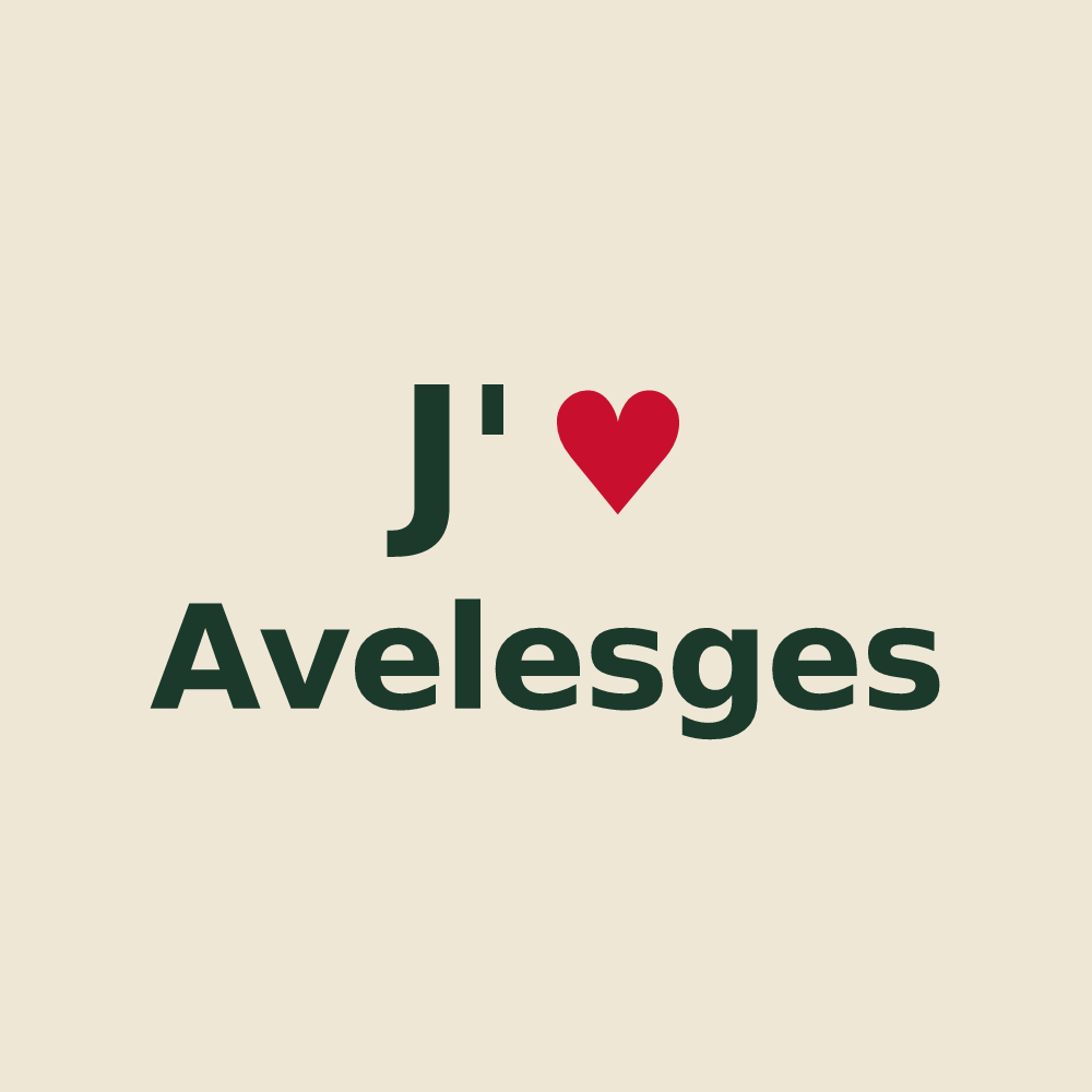Tote bag personnalisé Avelesges — design J'aime Avelesges