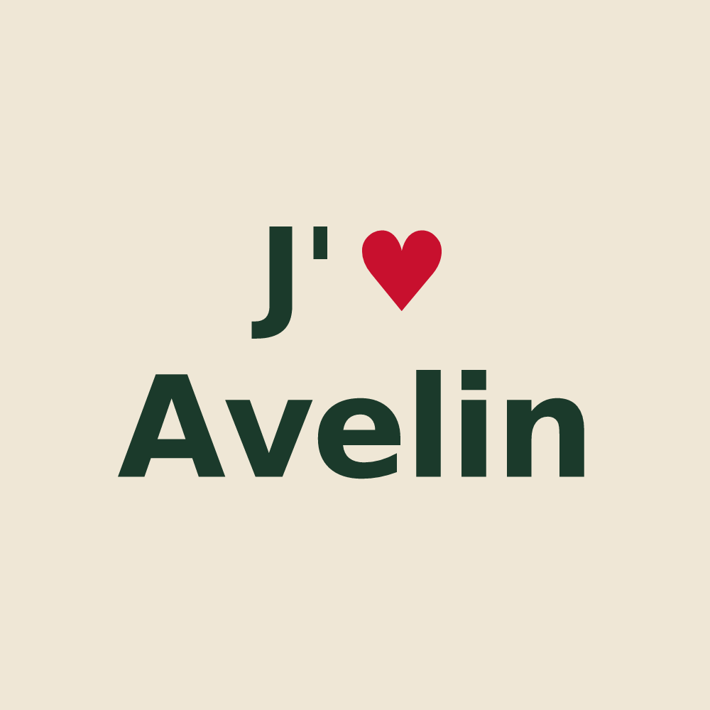 Tote bag personnalisé Avelin — design J'aime Avelin