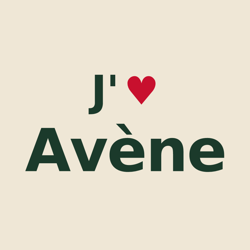 Tote bag personnalisé Avène — design J'aime Avène