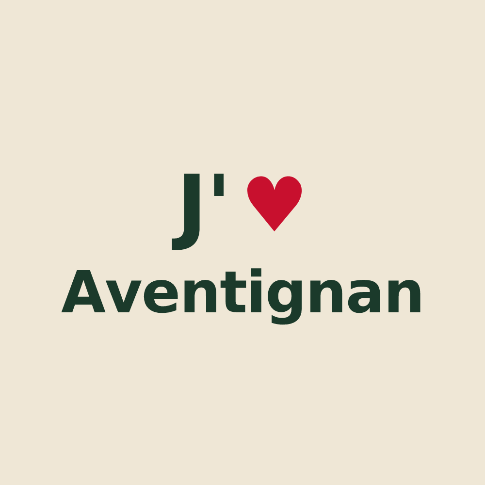 Tote bag personnalisé Aventignan — design J'aime Aventignan