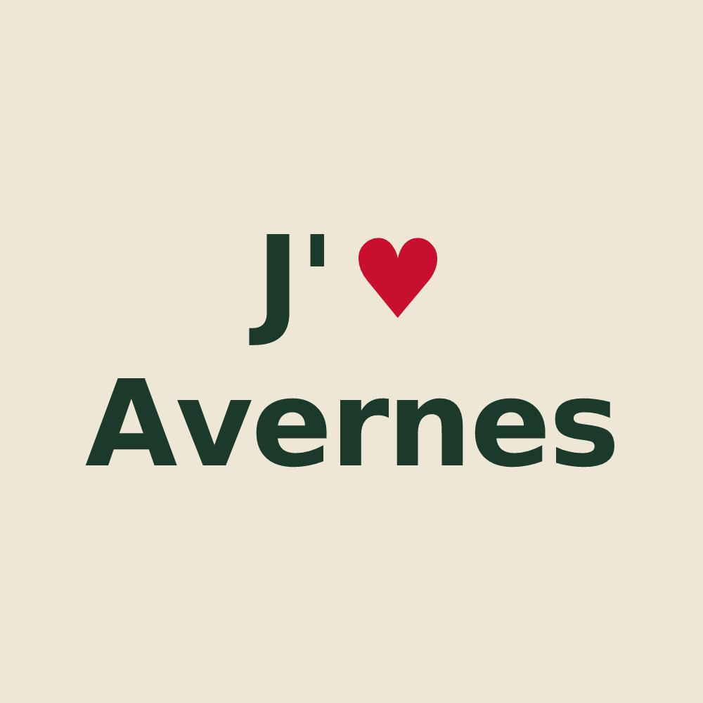 Tote bag personnalisé Avernes — design J'aime Avernes