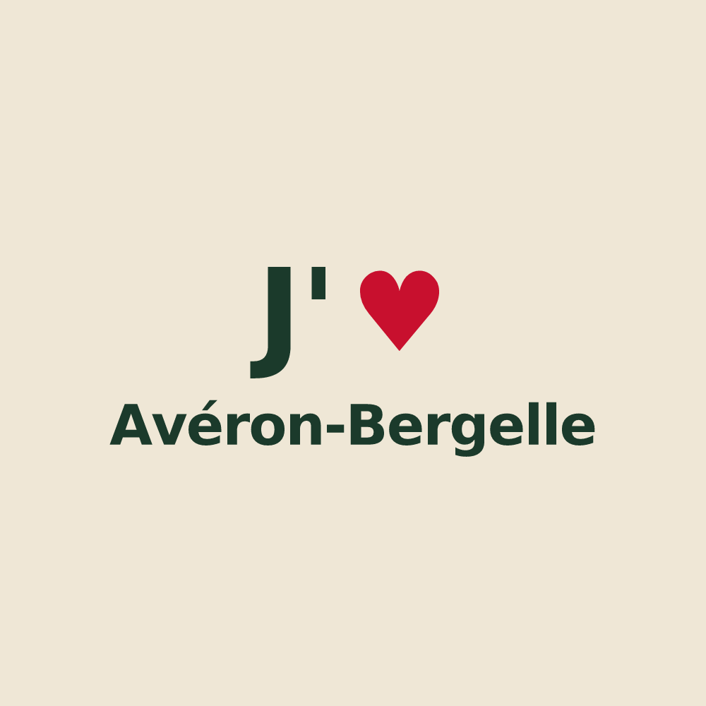 Tote bag personnalisé Avéron-Bergelle — design J'aime Avéron-Bergelle