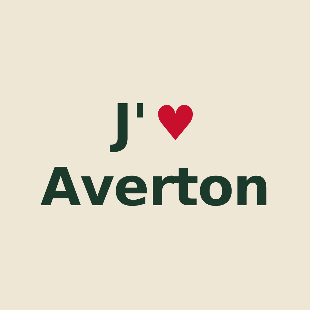 Tote bag personnalisé Averton — design J'aime Averton