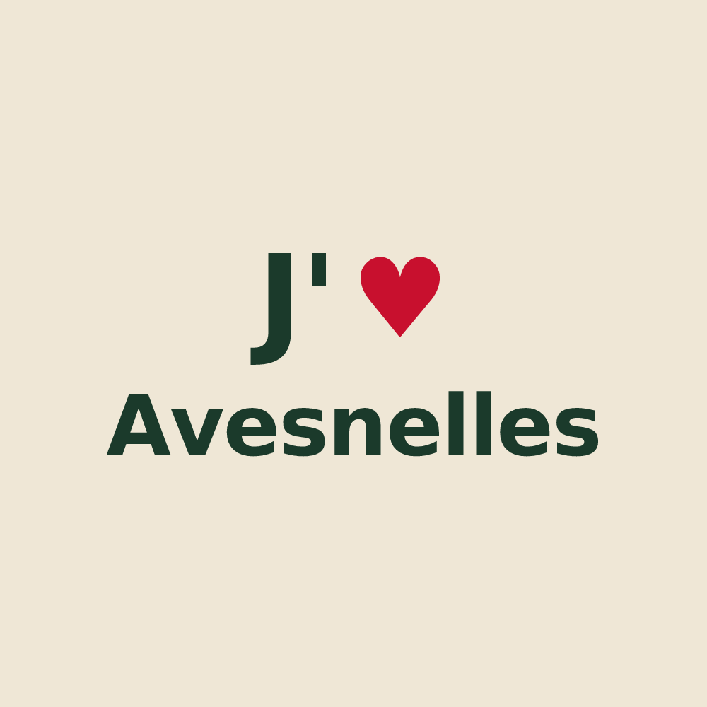 Tote bag personnalisé Avesnelles — design J'aime Avesnelles