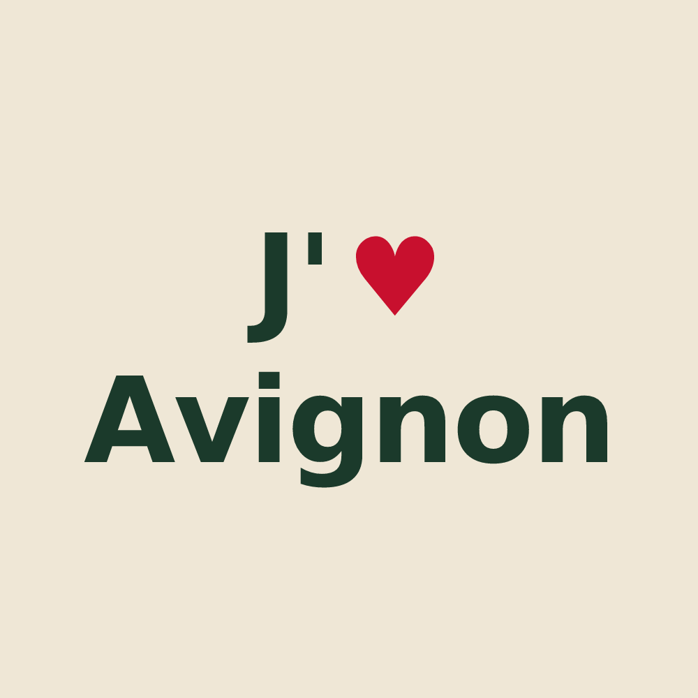 Tote bag personnalisé Avignon — design J'aime Avignon