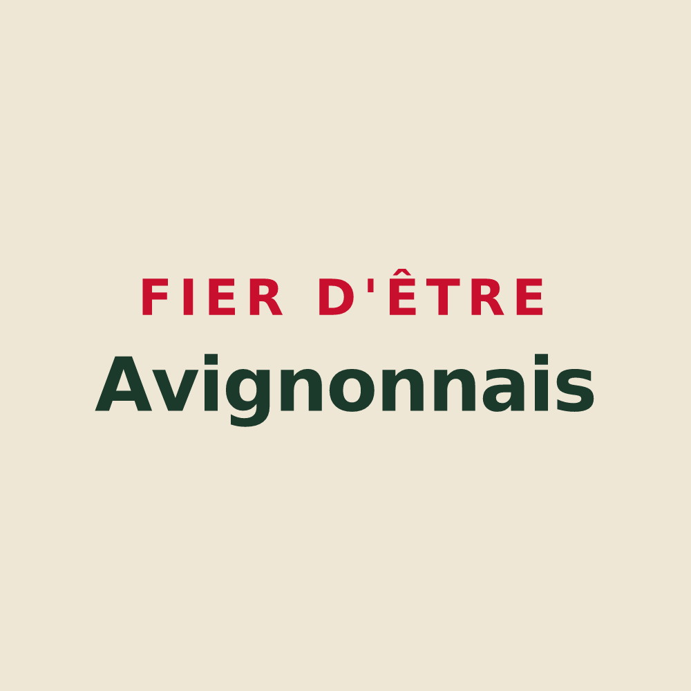 Tote bag « Fier d'être Avignonnais » — design pour Avignon
