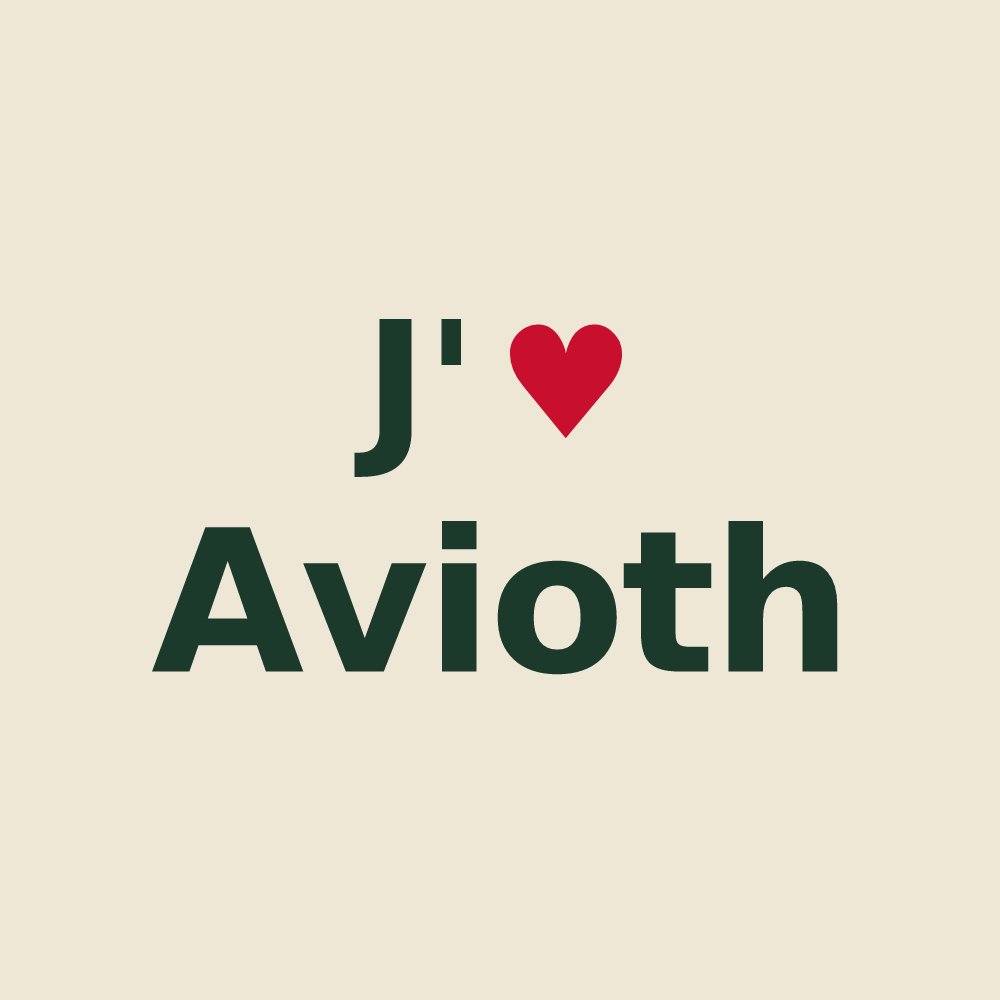 Tote bag personnalisé Avioth — design J'aime Avioth
