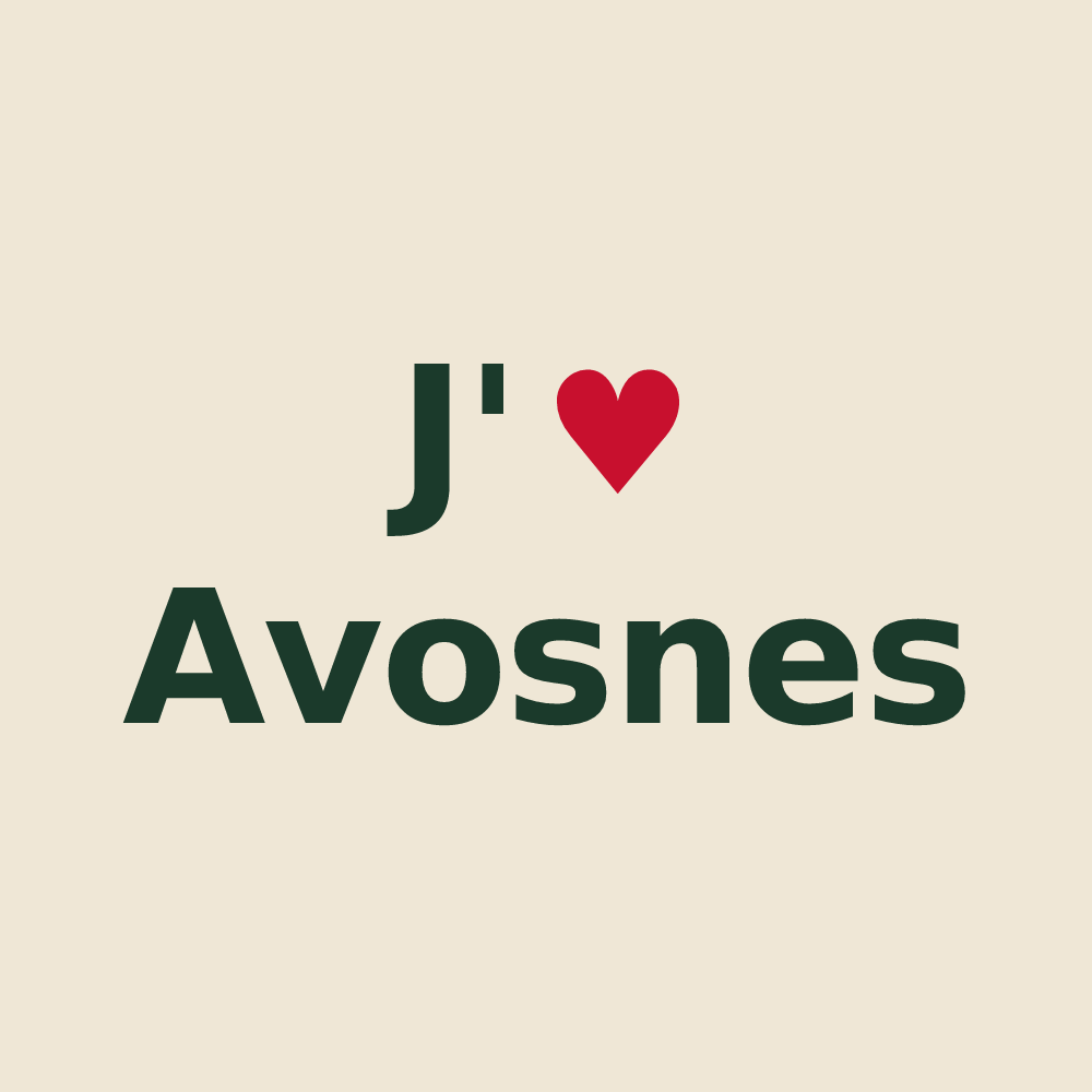 Tote bag personnalisé Avosnes — design J'aime Avosnes