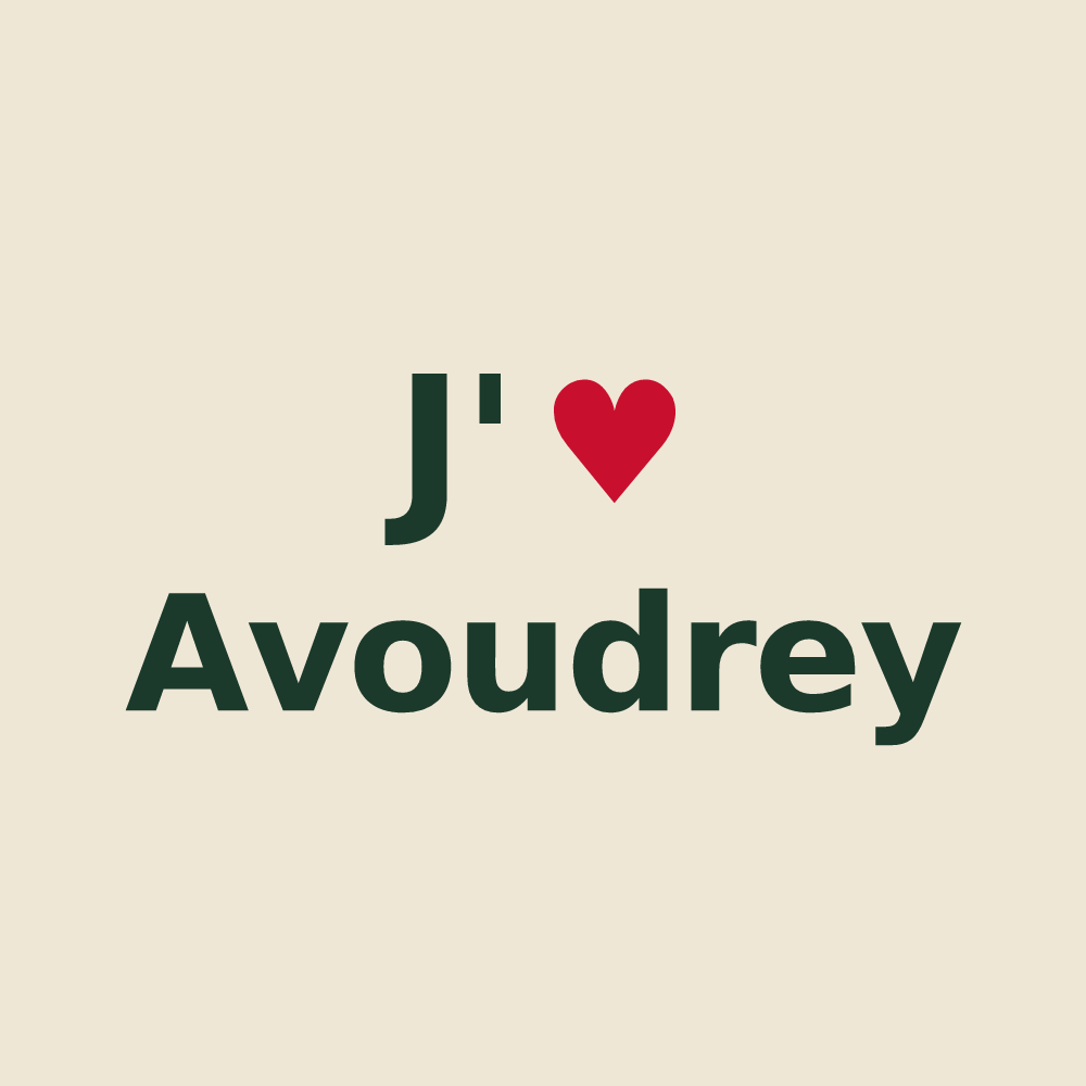 Tote bag personnalisé Avoudrey — design J'aime Avoudrey