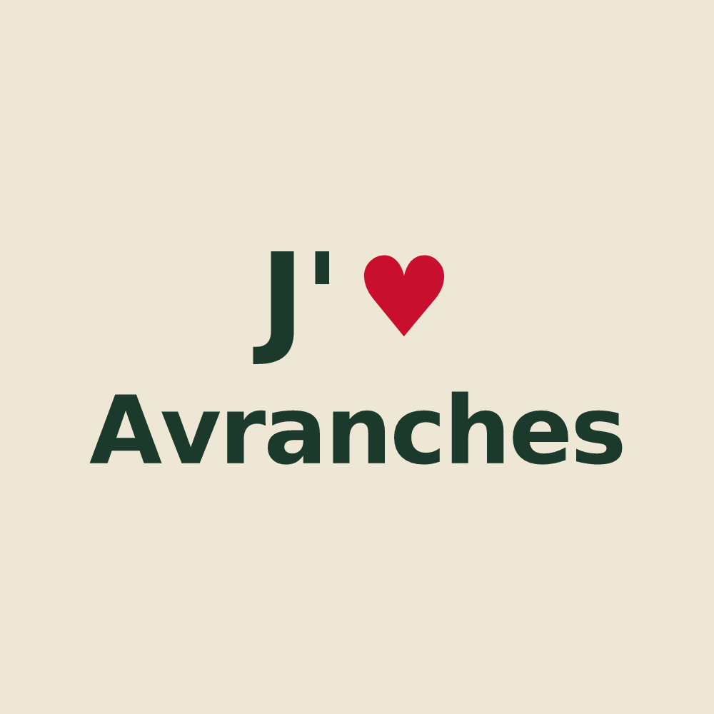 Tote bag personnalisé Avranches — design J'aime Avranches