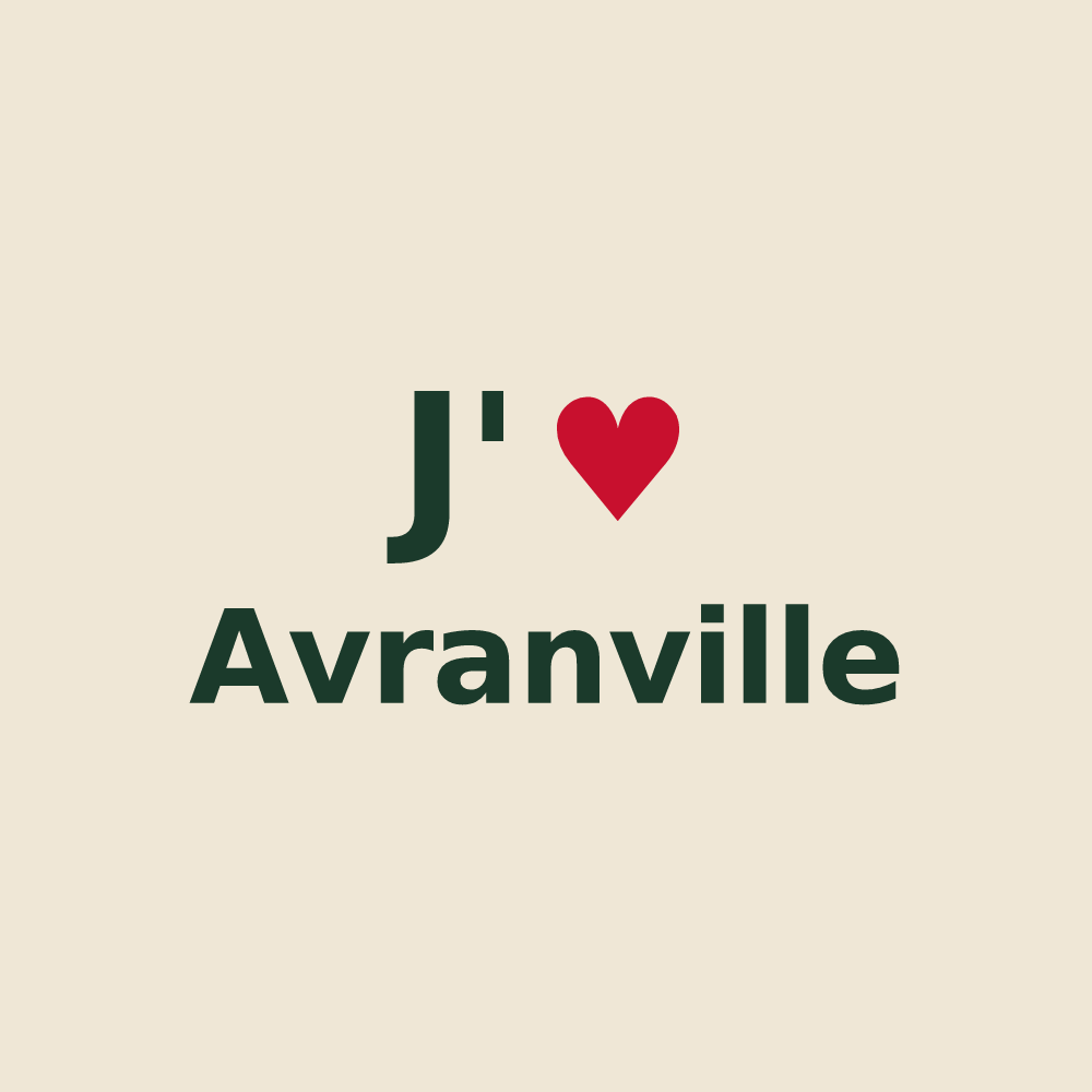 Tote bag personnalisé Avranville — design J'aime Avranville