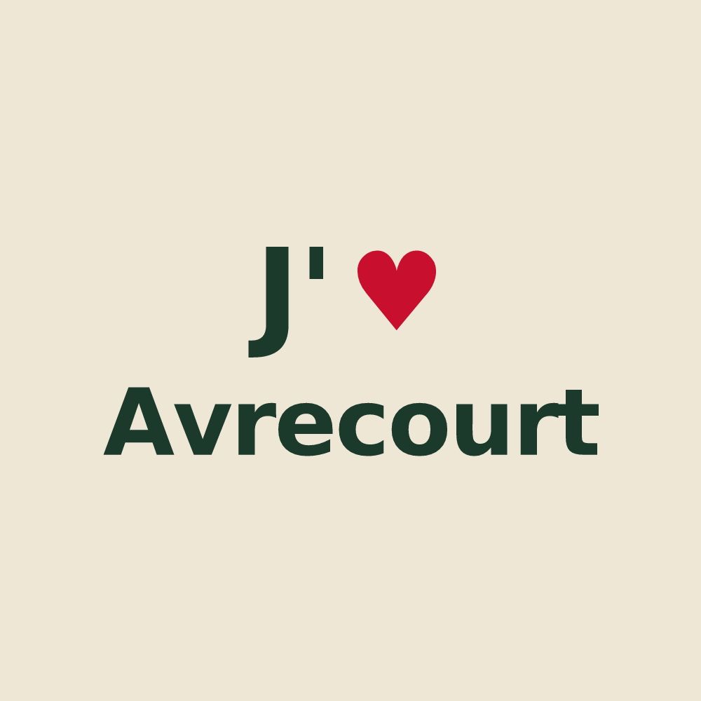 Tote bag personnalisé Avrecourt — design J'aime Avrecourt