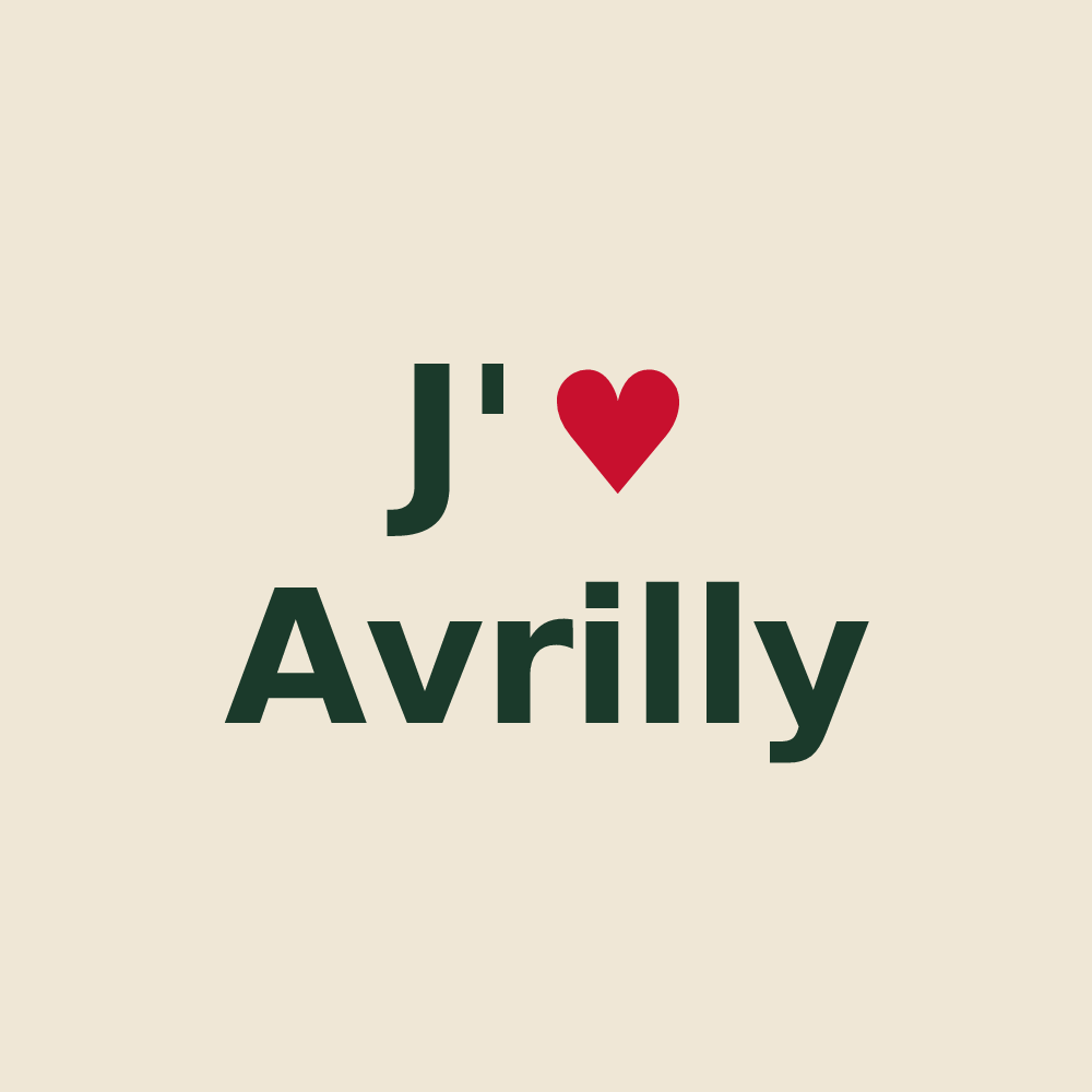 Tote bag personnalisé Avrilly — design J'aime Avrilly