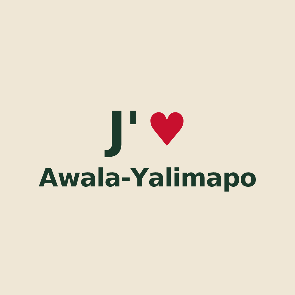 Tote bag personnalisé Awala-Yalimapo — design J'aime Awala-Yalimapo