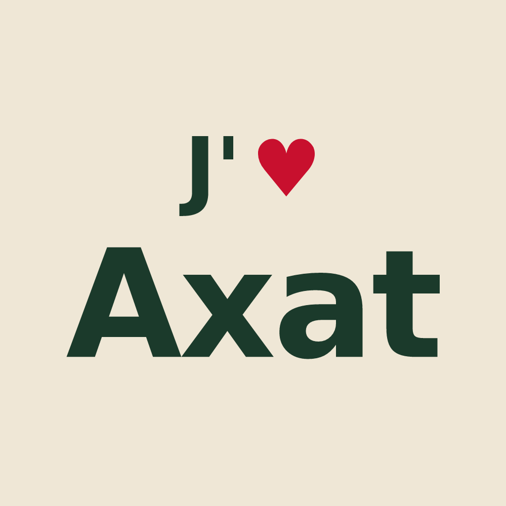 Tote bag personnalisé Axat — design J'aime Axat