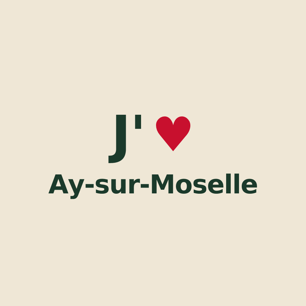 Tote bag personnalisé Ay-sur-Moselle — design J'aime Ay-sur-Moselle