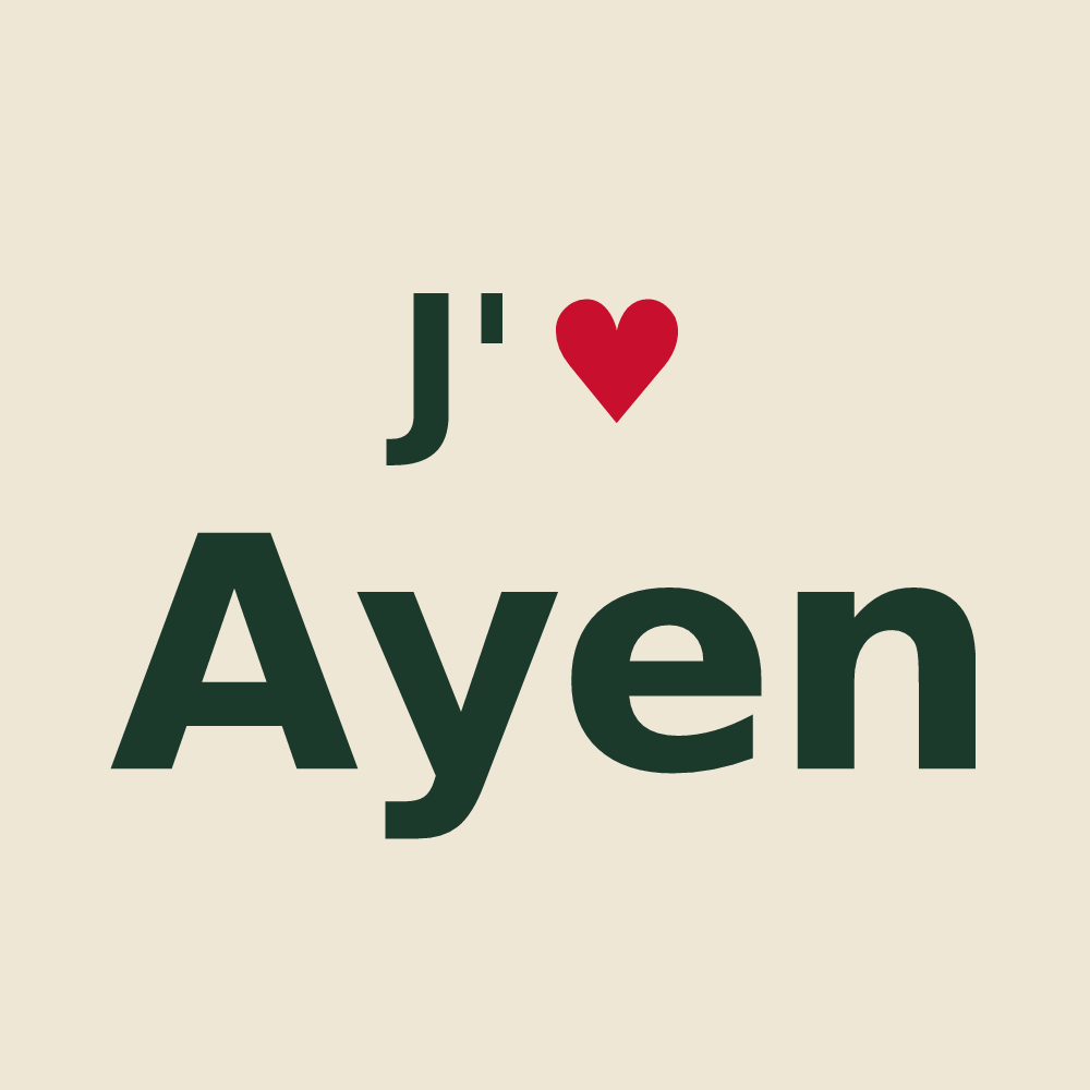Tote bag personnalisé Ayen — design J'aime Ayen