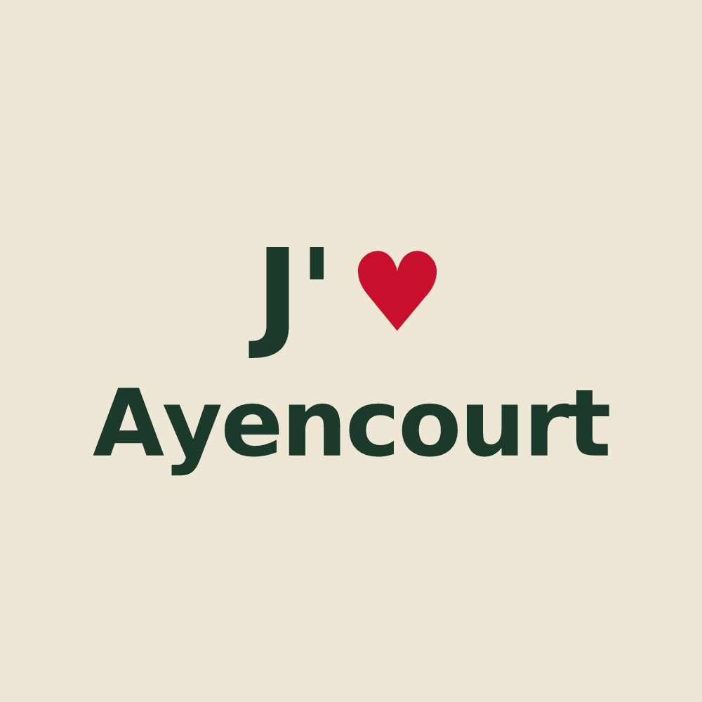 Tote bag personnalisé Ayencourt — design J'aime Ayencourt