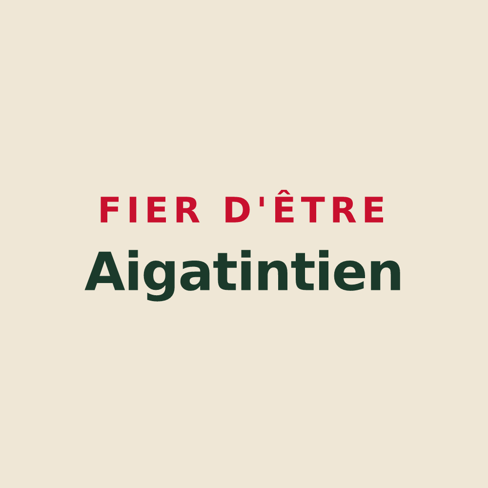 Tote bag « Fier d'être Aigatintien » — design pour Ayguetinte