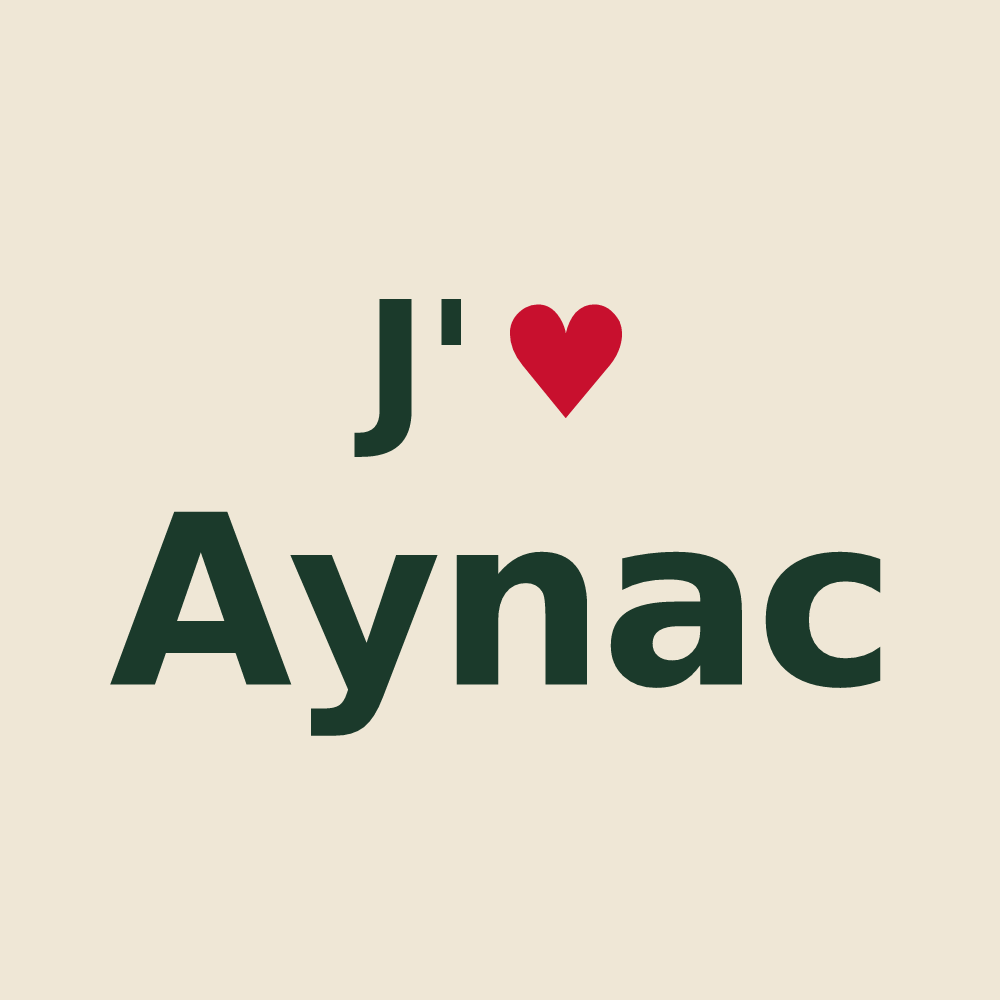 Tote bag personnalisé Aynac — design J'aime Aynac
