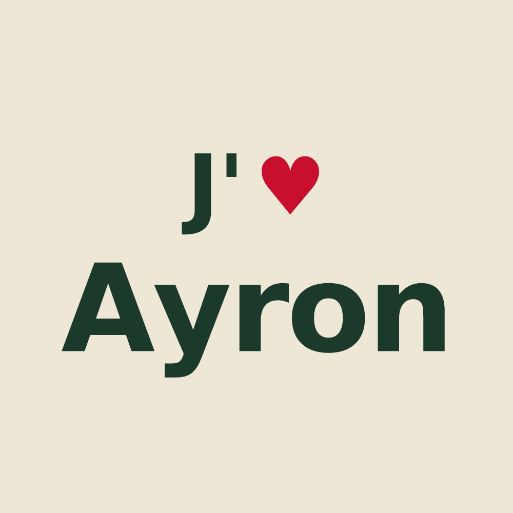 Tote bag personnalisé Ayron — design J'aime Ayron