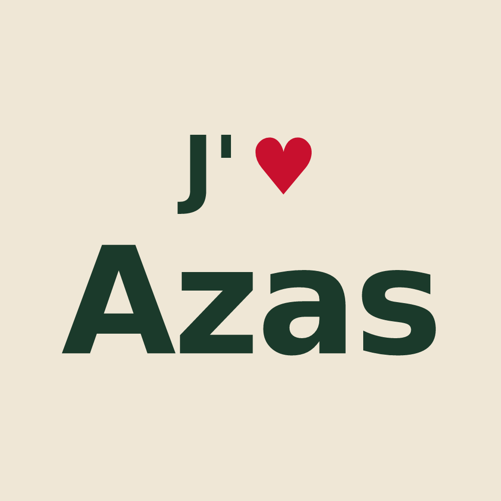 Tote bag personnalisé Azas — design J'aime Azas