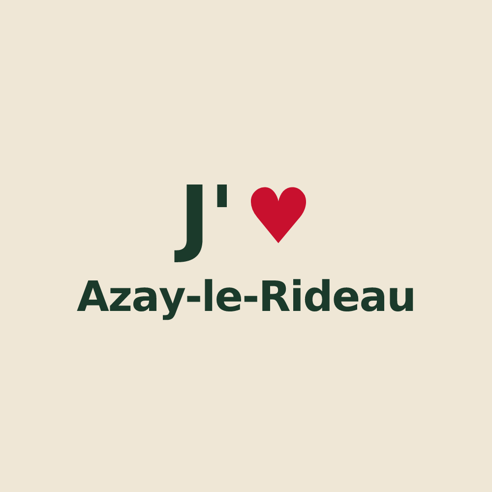 Tote bag personnalisé Azay-le-Rideau — design J'aime Azay-le-Rideau