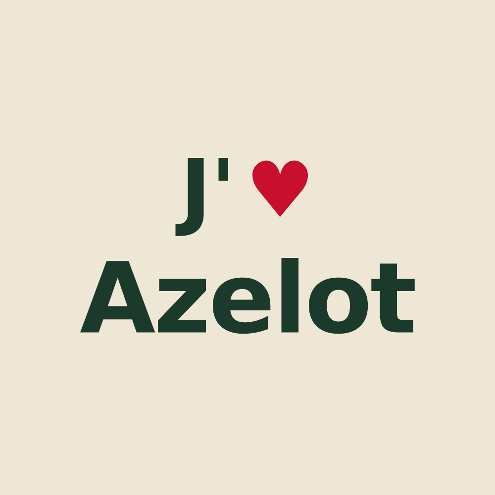 Tote bag personnalisé Azelot — design J'aime Azelot