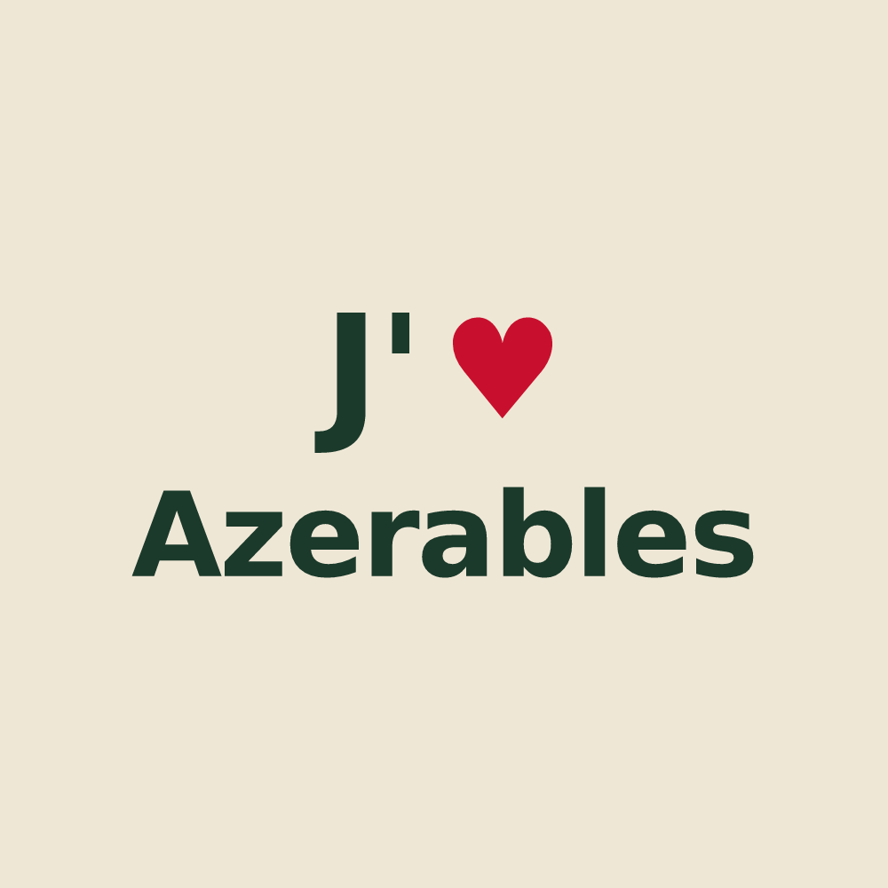 Tote bag personnalisé Azerables — design J'aime Azerables