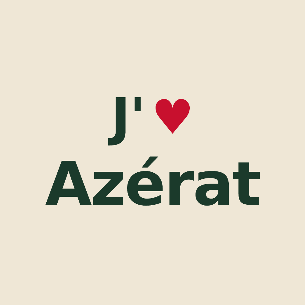 Tote bag personnalisé Azérat — design J'aime Azérat