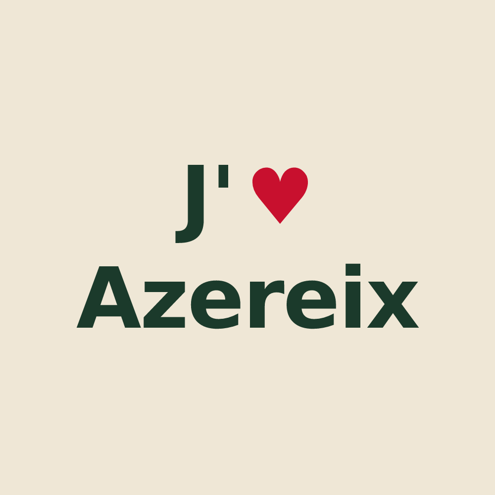 Tote bag personnalisé Azereix — design J'aime Azereix
