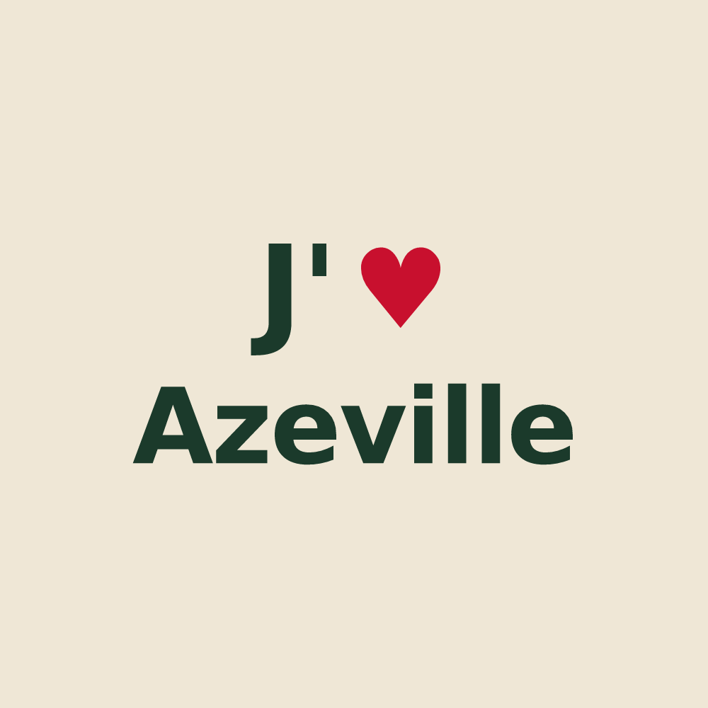 Tote bag personnalisé Azeville — design J'aime Azeville