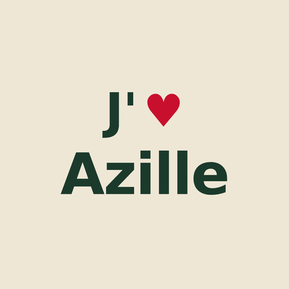 Tote bag personnalisé Azille — design J'aime Azille