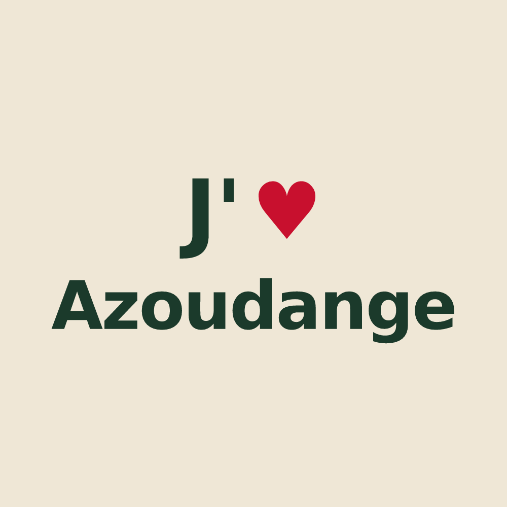 Tote bag personnalisé Azoudange — design J'aime Azoudange