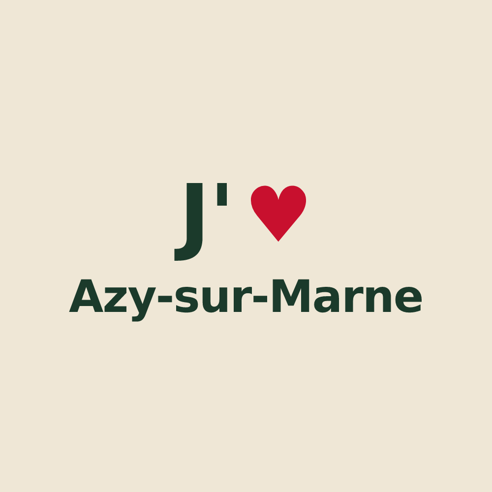 Tote bag personnalisé Azy-sur-Marne — design J'aime Azy-sur-Marne