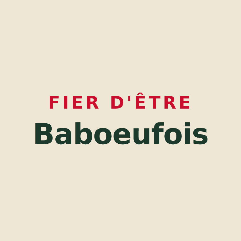 Tote bag « Fier d'être Baboeufois » — design pour Babœuf