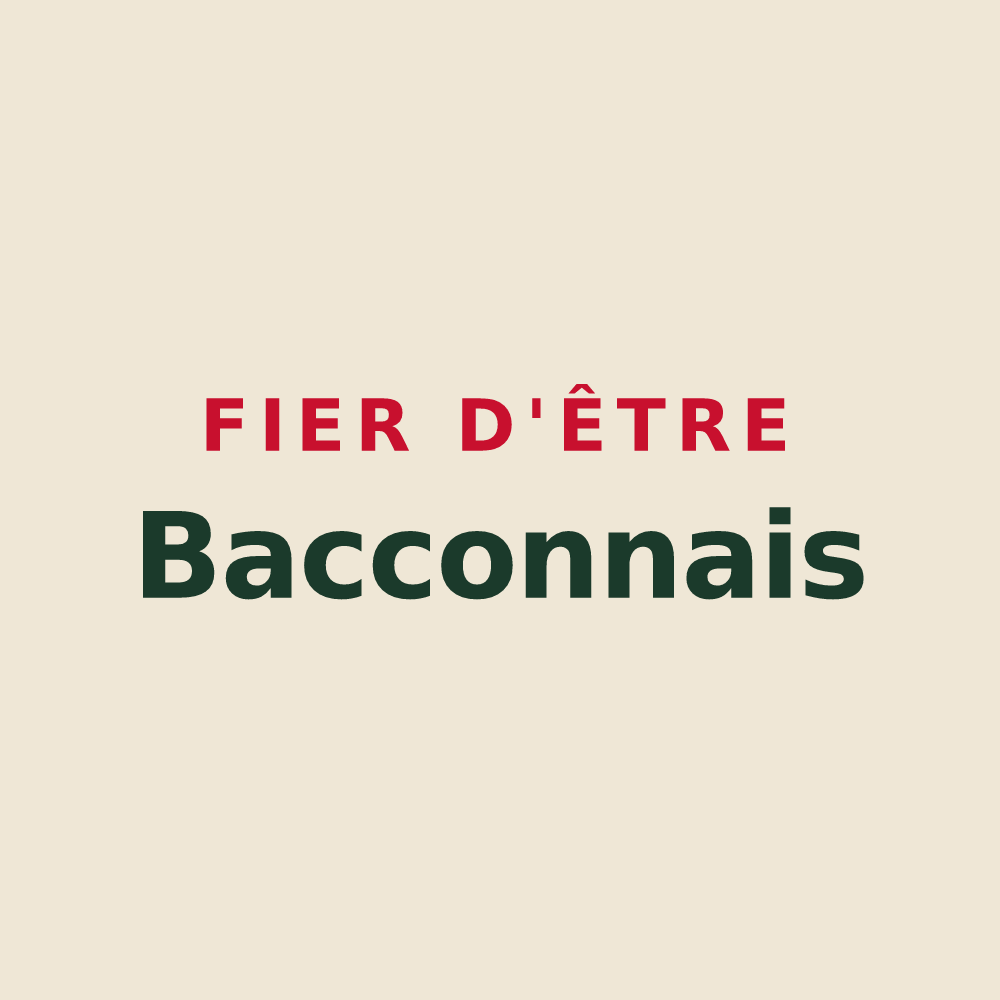 Tote bag « Fier d'être Bacconnais » — design pour Baccon
