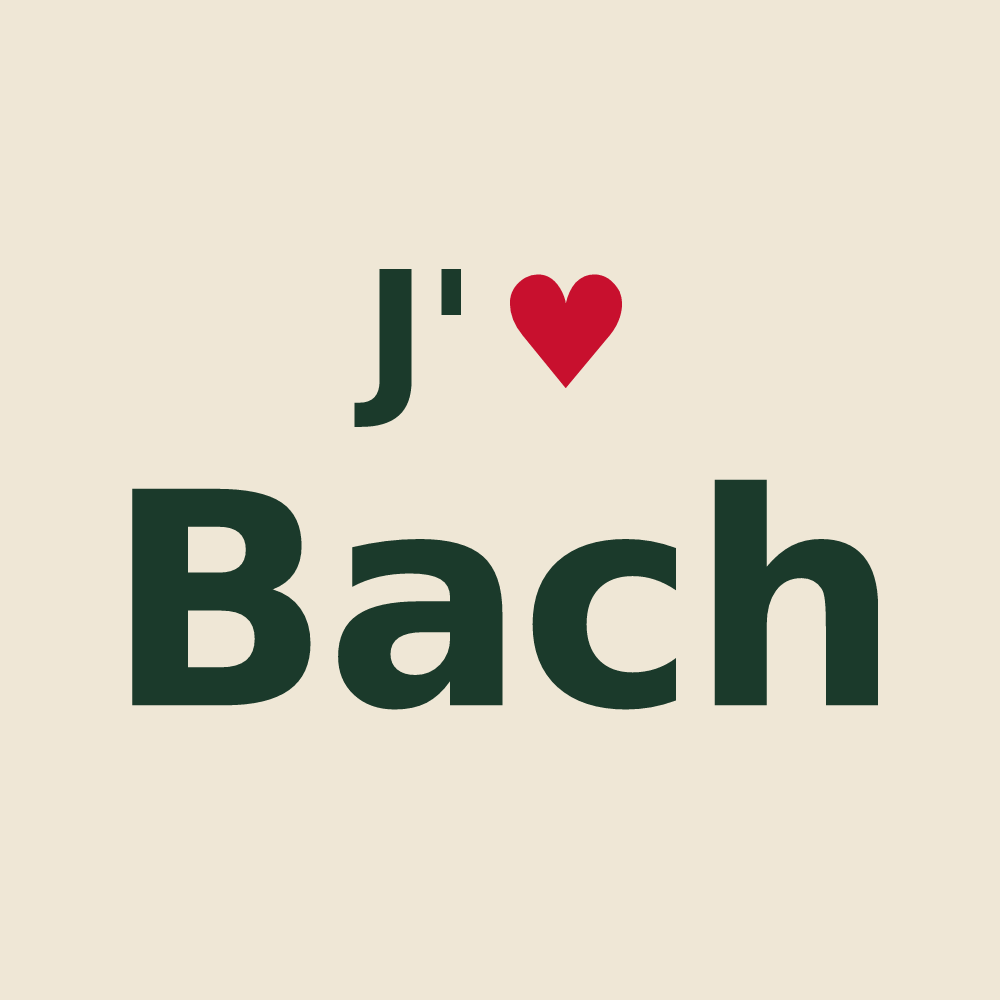 Tote bag personnalisé Bach — design J'aime Bach