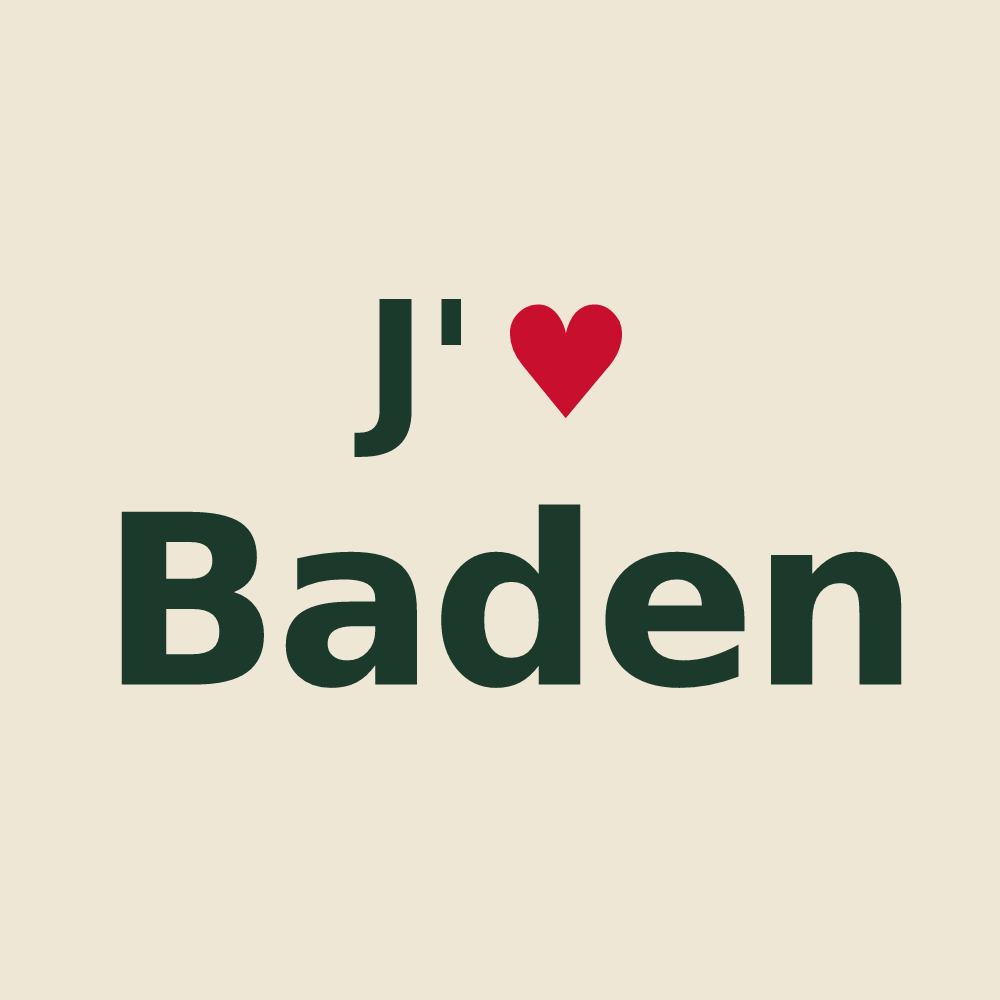 Tote bag personnalisé Baden — design J'aime Baden