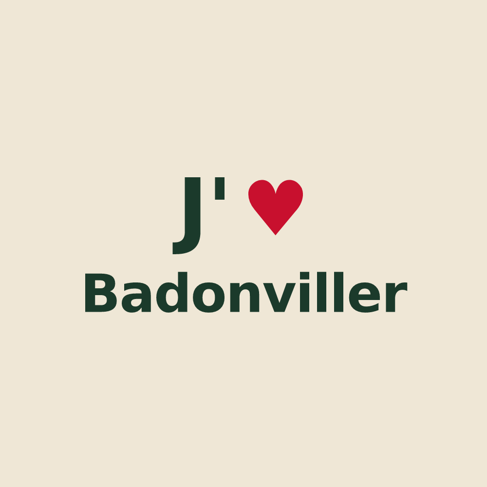 Tote bag personnalisé Badonviller — design J'aime Badonviller