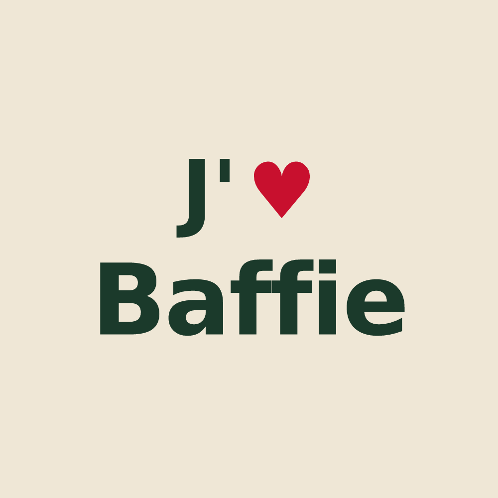 Tote bag personnalisé Baffie — design J'aime Baffie