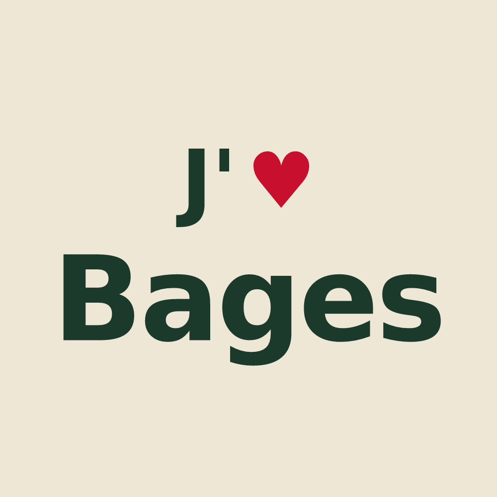 Tote bag personnalisé Bages — design J'aime Bages