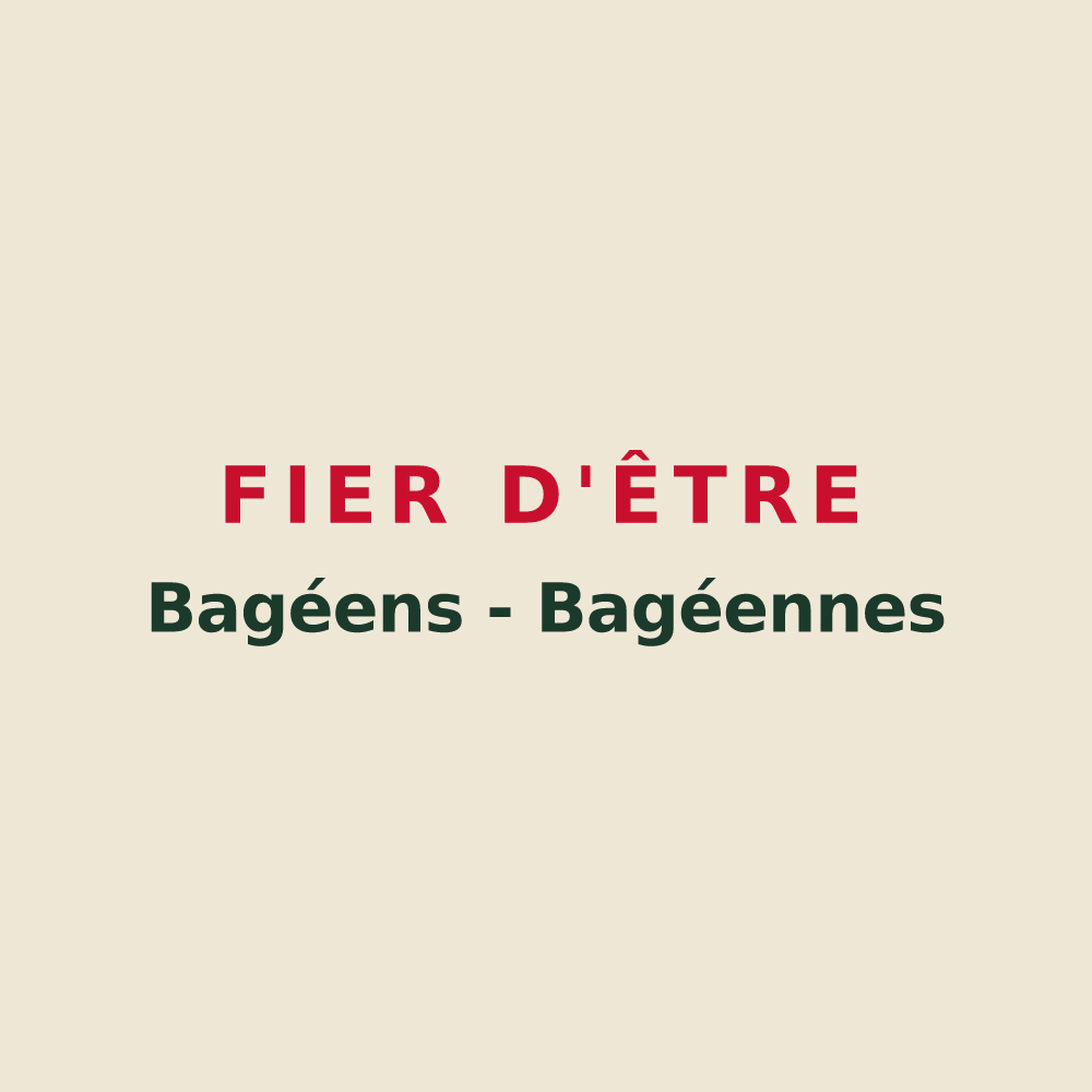 Tote bag « Fier d'être Bagéens - Bagéennes » — design pour Bages