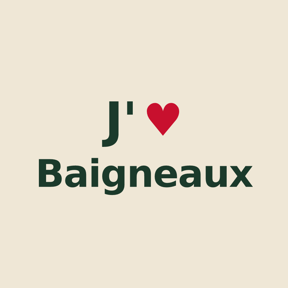 Tote bag personnalisé Baigneaux — design J'aime Baigneaux